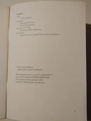 Pieter Defesche - Een terugblik 1940-1998 = Gesigneerd + 4 Catalogi kopen? Bied vanaf 35!