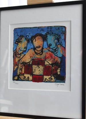 Sjer Jacobs - Zeefdruk Getiteld "Figuren" - Oplage 36/150 kopen? Bied vanaf 35!