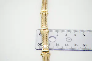 29 - Massief 18 karaats geel-gouden fantasie armband - lengte 21cm kopen? Bied vanaf 1500!