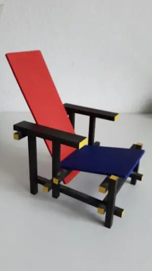 Gerrit Rietveld - Miniatuur Rood Blauwe Stoel (schaal 1:6) kaufen? Bieten Sie von 55!