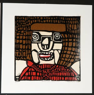 Rob Morren - Linosnedes, 4 portretten kopen? Bied vanaf 10!