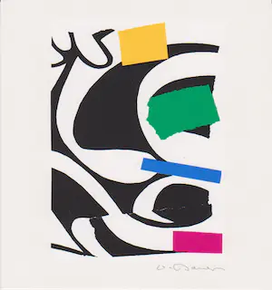 Wolf BAUER - Twee handgesigneerde zeefdrukken: Abstracte Composities I, II kopen? Bied vanaf 19!