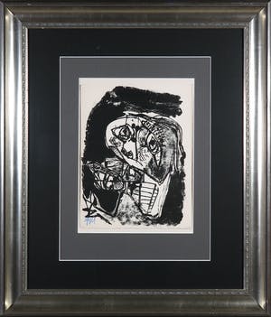 Karel Appel - Expressieve litho uit Rhapsodie de ma nuit - Ingelijst kopen? Bied vanaf 1!