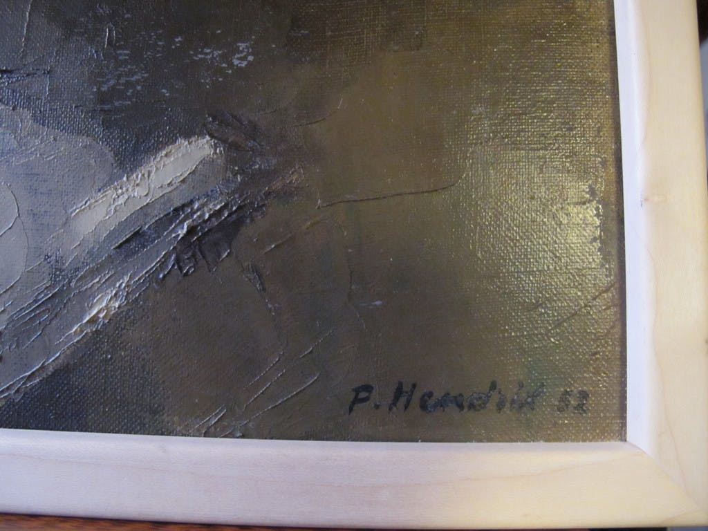 Pierre Hendrix -  P.Hendrix, leuk stilleven met margrieten en aardbeien. olie/doek. kopen? Bied vanaf 1!