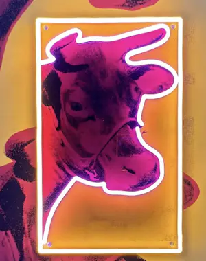 Andy Warhol - Neon LED COW - genummerde editie + CoA ©/®/™ The Andy Warhol Foundation kopen? Bied vanaf 449!