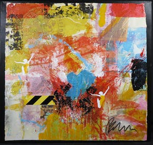 Bram Reijnders - Gemengde techniek op papier (op doek), Abstracte voorstelling kopen? Bied vanaf 100!