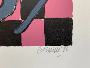 Corneille - kleurenzeefdruk - 'Le chat adore jouer' - 1986 kopen? Bied vanaf 1!