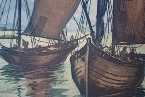 Niet of onleesbaar gesigneerd - Zeilbootjes in de haven kopen? Bied vanaf 1!