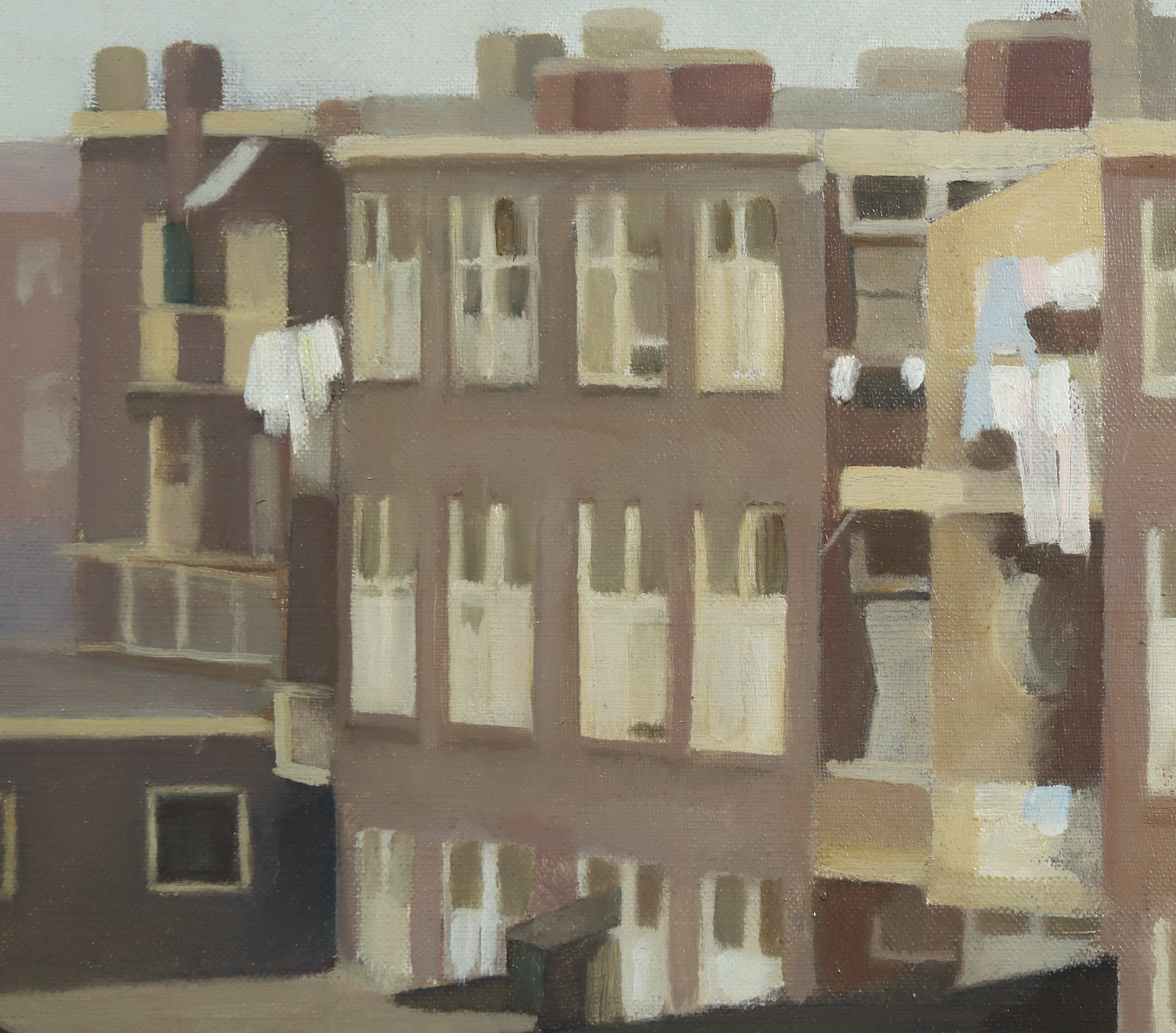 Joop Stierhout - Olieverf op doek, Binnenplaats - Ingelijst kopen? Bied vanaf 350!