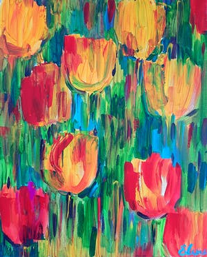 Elena Polyakova - Vrolijk tulpen kopen? Bied vanaf 1!