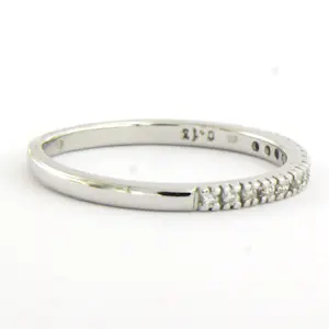 18k wit gouden ring bezet met briljant diamant tot. 0.13ct – F/G – VS/SI kopen? Bied vanaf 320!