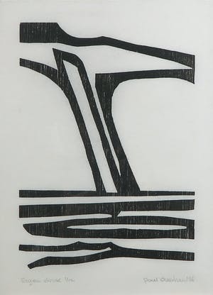 Paul Overhaus - Houtsnede, Winter op de Wadden kopen? Bied vanaf 1!