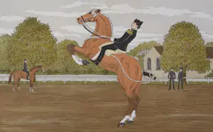 Vincent Haddelsey - Kleurenlitho MAN & HORSE Handgesigneerd kopen? Bied vanaf 45!