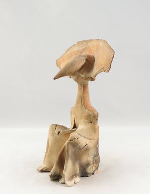 Niet of onleesbaar gesigneerd - Brons, keramiek, steen en hout, Lot van 4 sculpturen kopen? Bied vanaf 10!