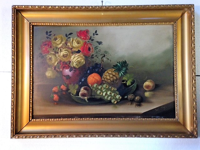 Tilly Moes - Stilleven: bloemen en fruit kopen? Bied vanaf 75!