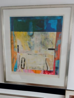 Jos Verwiel - Prachtige abstracte zeefdruk uit 2005 kopen? Bied vanaf 125!
