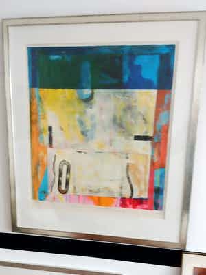 Jos Verwiel - Prachtige abstracte zeefdruk uit 2005 verkocht voor € 125!