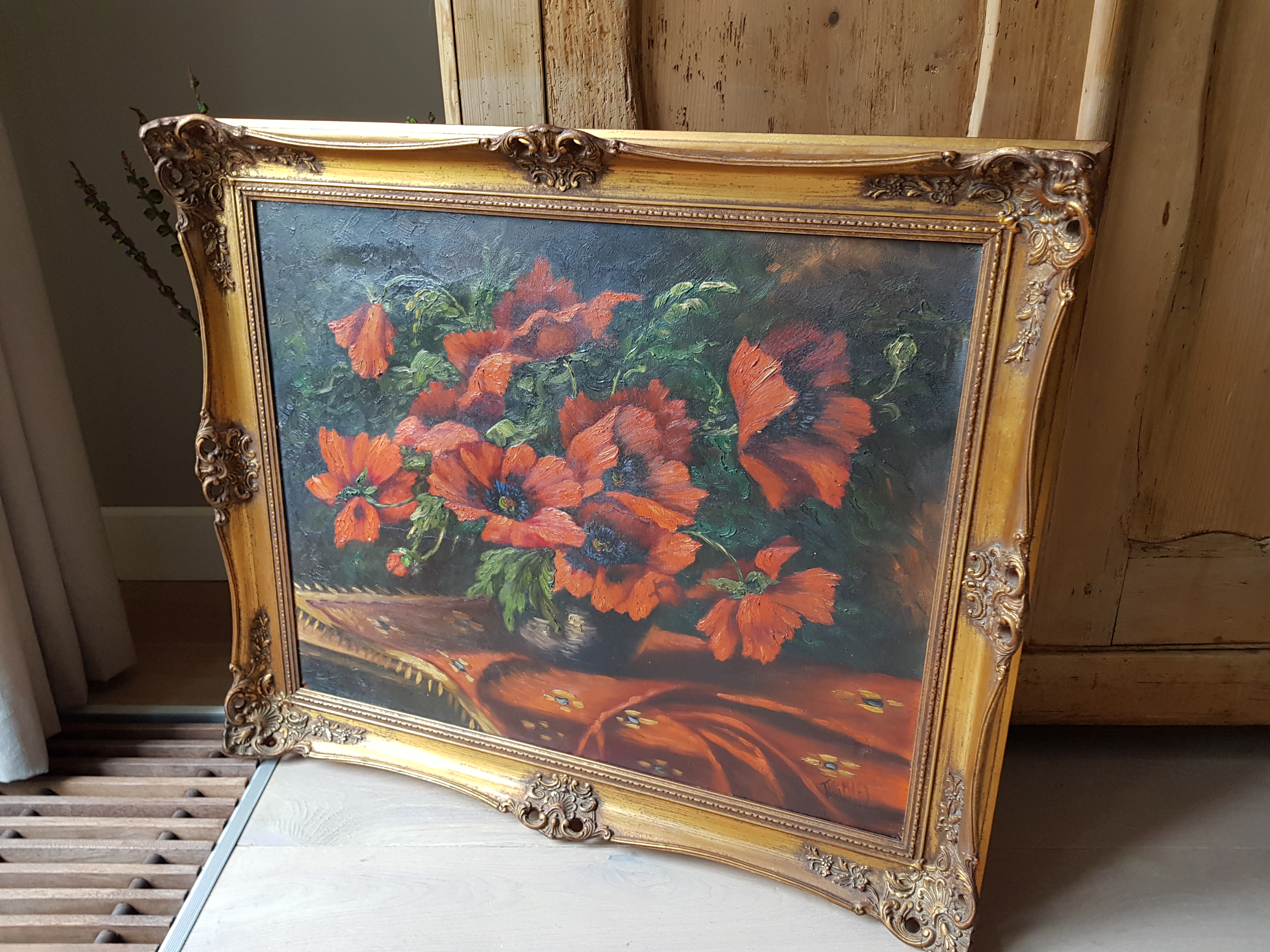 Tilly Moes - olie op doek - bloemstilleven, gesingeerd kopen? Bied vanaf 1!