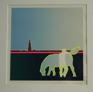 Heleen van der Tuin - Ingelijste zeefdruk, “Peerd van Ome Loeks” - 1989 kopen? Bied vanaf 30!