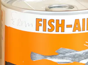 Servaas - Twee handgesigneerde blikjes en expositie uitnodiging, Fish-Air kopen? Bied vanaf 1!