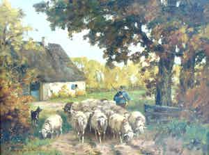 Martinus Josephus Nefkens - Herder met schapen verkocht voor € 180!