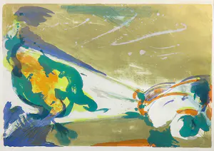 Ger Lataster - Zeefdruk, Abstracte Compositie - Ingelijst kopen? Bied vanaf 1!