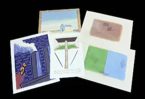 Hans Blekkink - en andere! - Lot van 5 werken op papier kaufen? Bieten Sie von 1!