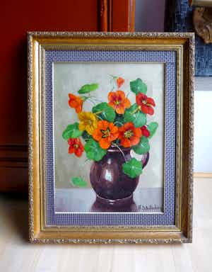 Huibert Schallenberg - Bloemen - Boeket Oost Indische Kers in een kruikje verkocht voor € 135!