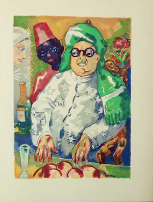 Kees van Dongen - Houtgravure 1955 - " Un riche marchand " - inc. pptout - ready to frame kopen? Bied vanaf 30!