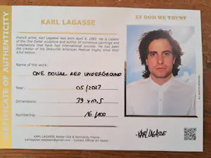 Karl Lagasse - One Dollar Red Underground kopen? Bied vanaf 870!