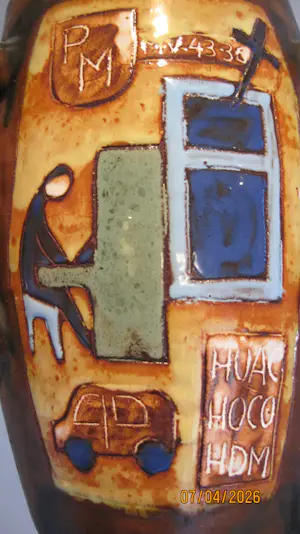 Henk Potters - Kleurrijke vaas met drie oren. kopen? Bied vanaf 60!