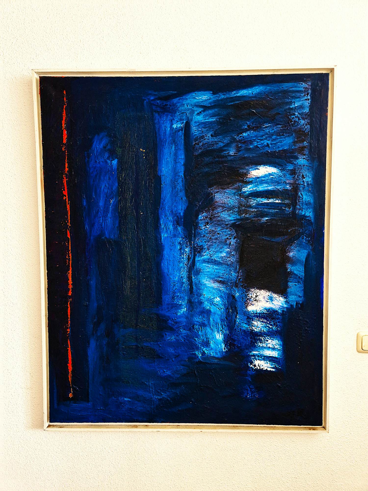 Buy Erik Prins - GROOT acrylverf op doek "full moon phase" - 1998 - in originele (bak)lijst? Bid from 460!