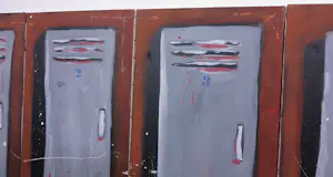 Selwyn Senatori - 5 werken in gemengde techniek op doek, Lockers kopen? Bied vanaf 400!