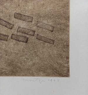 Jan Montyn - Uit elkaar vallende stad, aquatint ets (kleine oplage) kopen? Bied vanaf 125!