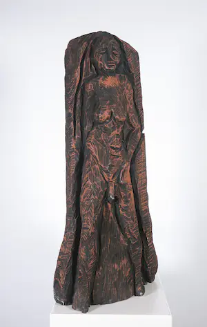 Jovan Arsenovic - Beschilderd houten sculptuur, Androgyne kopen? Bied vanaf 1!