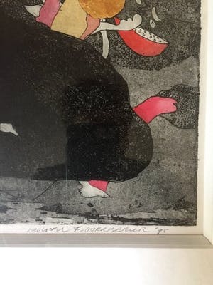 Michel van Overbeeke - Stone - Kleurets met bladgoud, Ingelijst kopen? Bied vanaf 50!