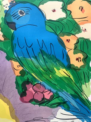 Walasse Ting - kleurenlitho - 'Venus and ara' - 1988 kopen? Bied vanaf 600!