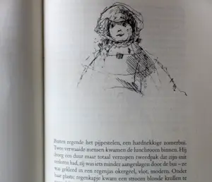 Dirkje Kuik - Inkttekening: uit boek "De nachtcactus bloeit - 1982 kopen? Bied vanaf 75!