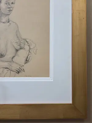 Aat Veldhoen - Afrikaanse vrouw met kind. Prachtige lijst. kopen? Bied vanaf 119!