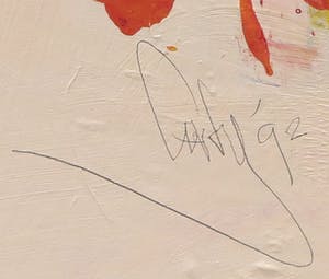 Arty Grimm - Olieverf op doek, Abstracte compositie - Ingelijst (Zeer groot) kopen? Bied vanaf 400!