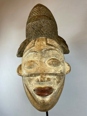 Punu - 210903 - Old Tribal used African Tsangui mask - Gabon kopen? Bied vanaf 75!