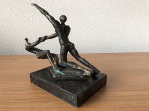 Brons (Onbekend) - Zwaar bronzen gesigneerd beeld - van 2 Mensen kopen? Bied vanaf 65!