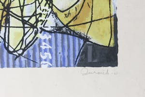 Mohammed Quraish - Zeefdruk, Flying II - Ingelijst (Zeer Groot) kopen? Bied vanaf 60!