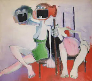 Gerrit van Dijk - Olieverf op doek, De Tv-kijkers - Ingelijst kopen? Bied vanaf 1!