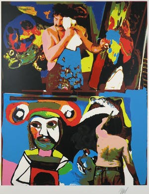 Karel Appel - Thursday uit de serie Seven Summer Days - Ingelijst (Groot) kopen? Bied vanaf 1!