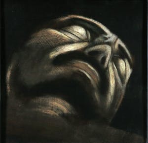 Jan Bollaert - Acryl op board, Portretstudie - Ingelijst kopen? Bied vanaf 50!