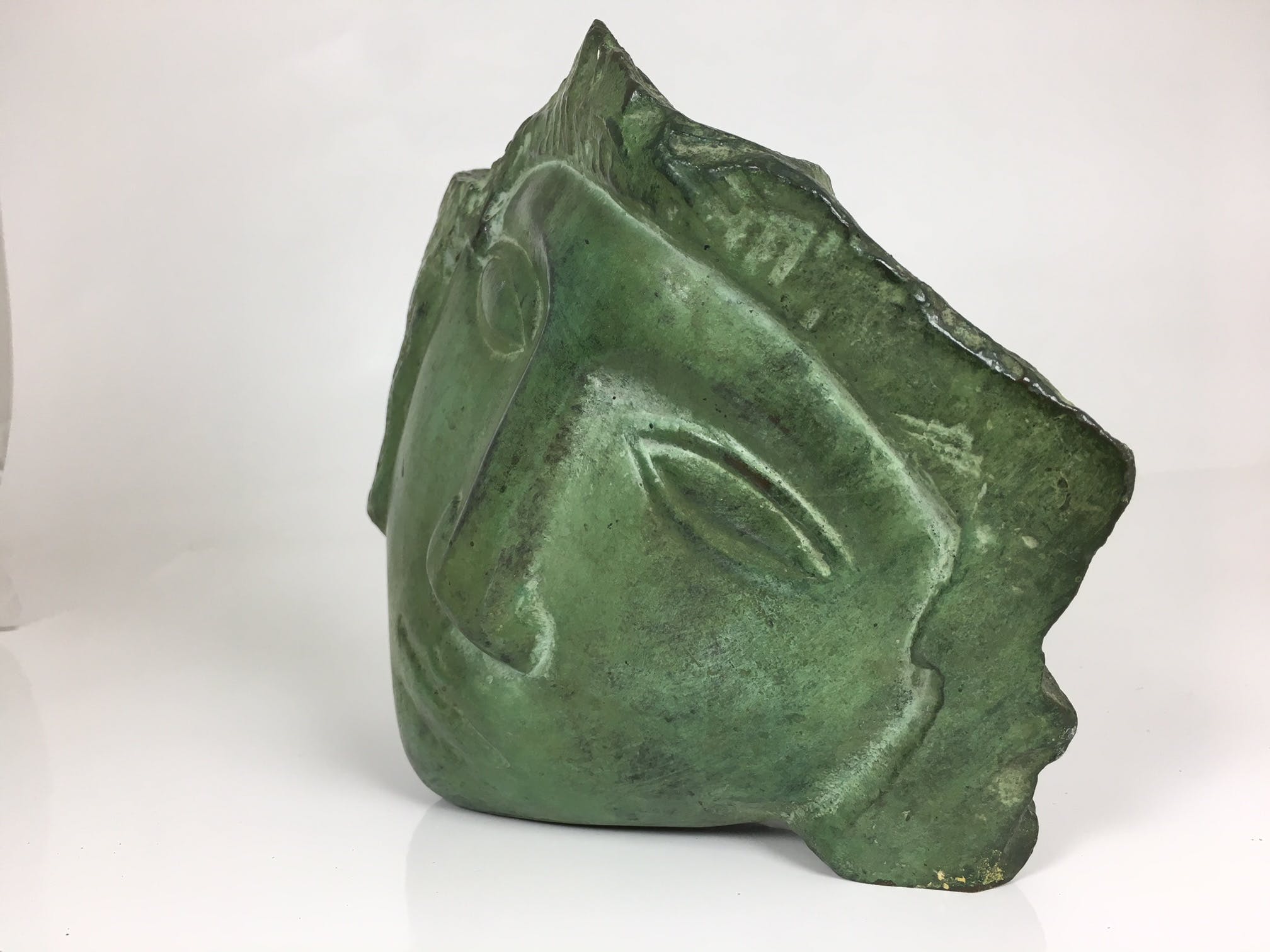 Eddy Gheress - Abstract bronzen sculptuur van hoofd kopen? Bied vanaf 659!