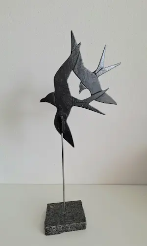 Onbekend - 'In vogelvlucht', glaskunst kopen? Bied vanaf 20!