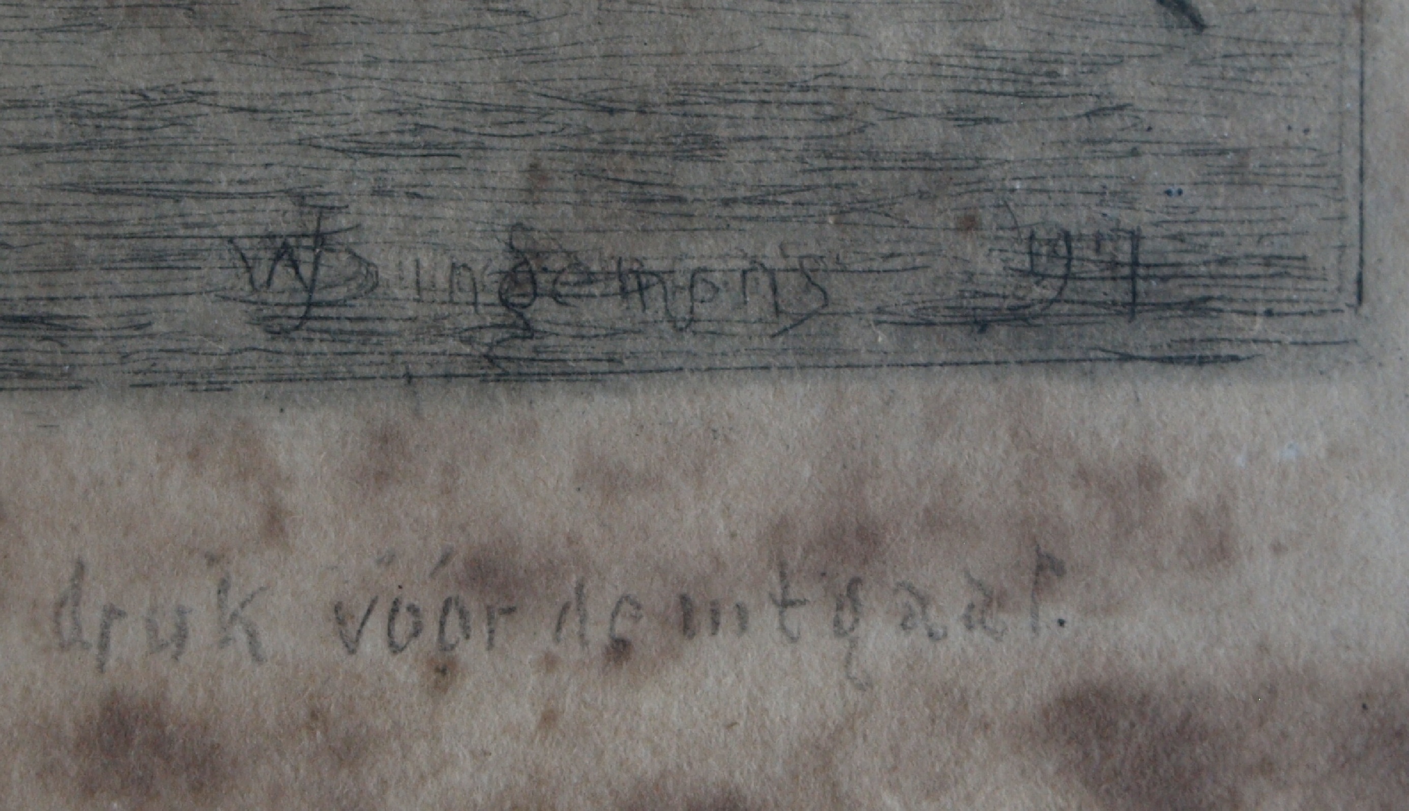 Waalko Jans Dingemans (sr.) - Ets, Molen aan het water – gesigneerd & ingelijst - 1917 kopen? Bied vanaf 1!