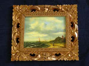 Niet of onleesbaar gesigneerd - Aan de kust. verkocht voor € 10!